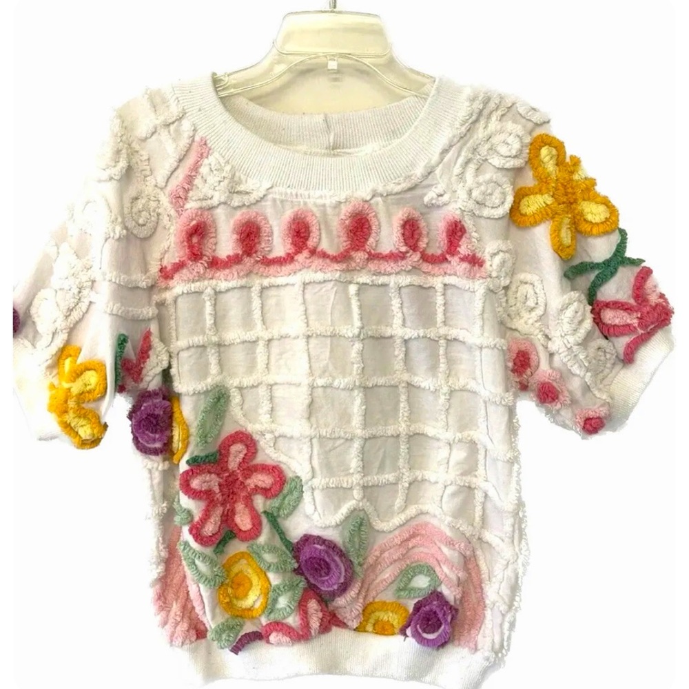 Vintage 80s Damze San Diego Chenille Women’s Top Size Large